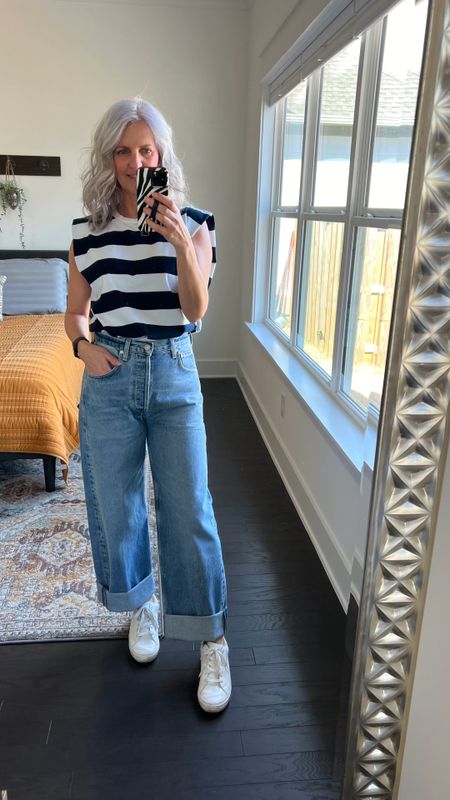 Spring outfit inspiration in this mashup of my daily outfits.

Outfits, Evereve, Old Navy, Gibsonlook, spring outfits, spring style, spring fashion, cuffed jeans, wide leg jeans, tank tops, stripes

#LTKfindsunder100 #LTKstyletip #LTKfindsunder50