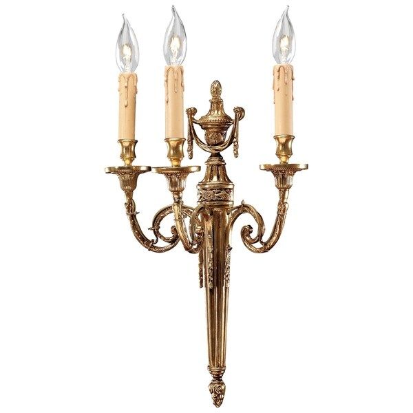 Stained Gold 3 Light Wall Sconce By Minka Metropolitan | Bed Bath & Beyond