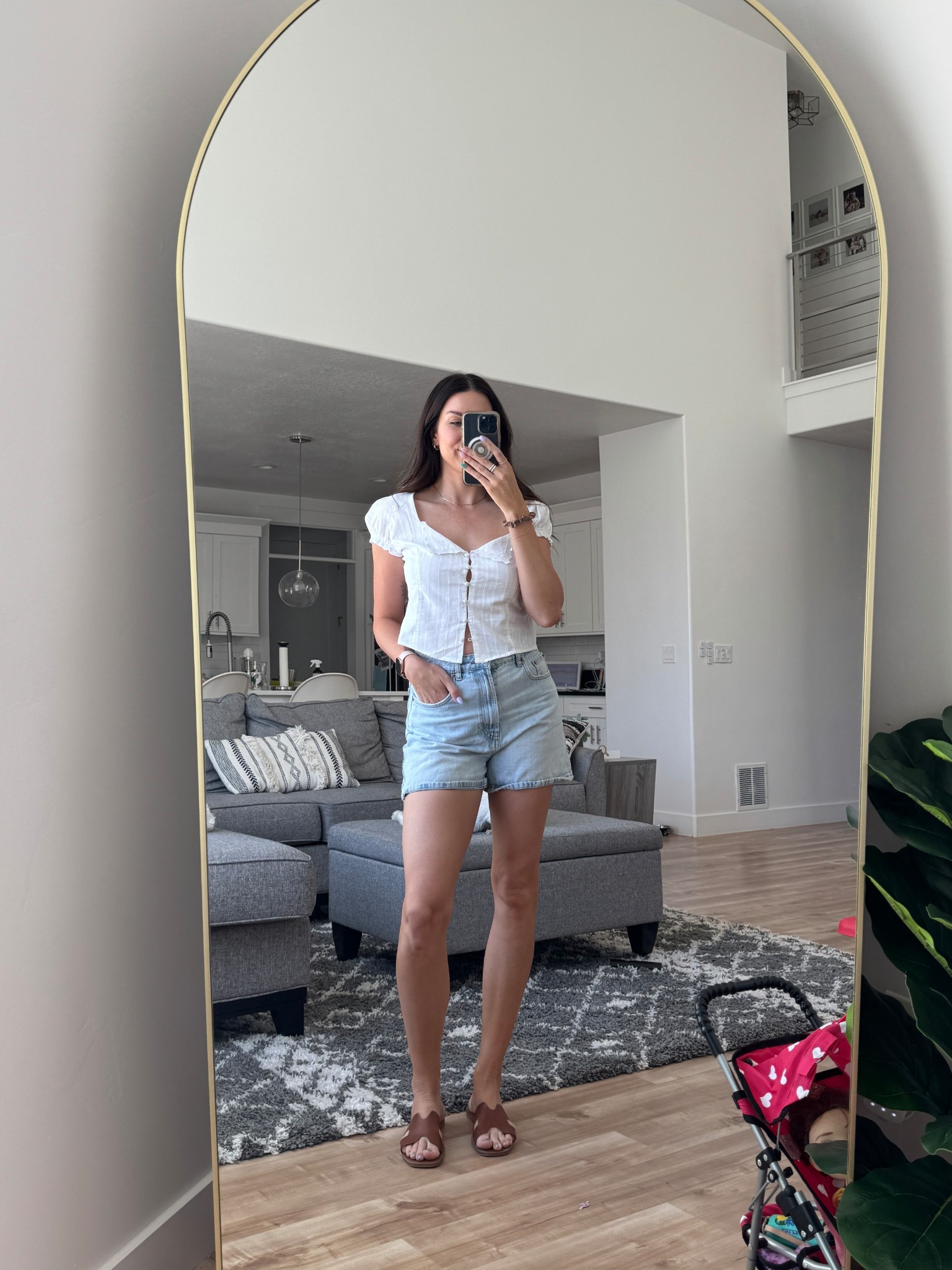 Easy summer outfit. Top is true to size. I’m wearing a medium. Shorts are from Zara three years ago but I’m linking a similar style. 

#LTKStyleTip #LTKMidsize