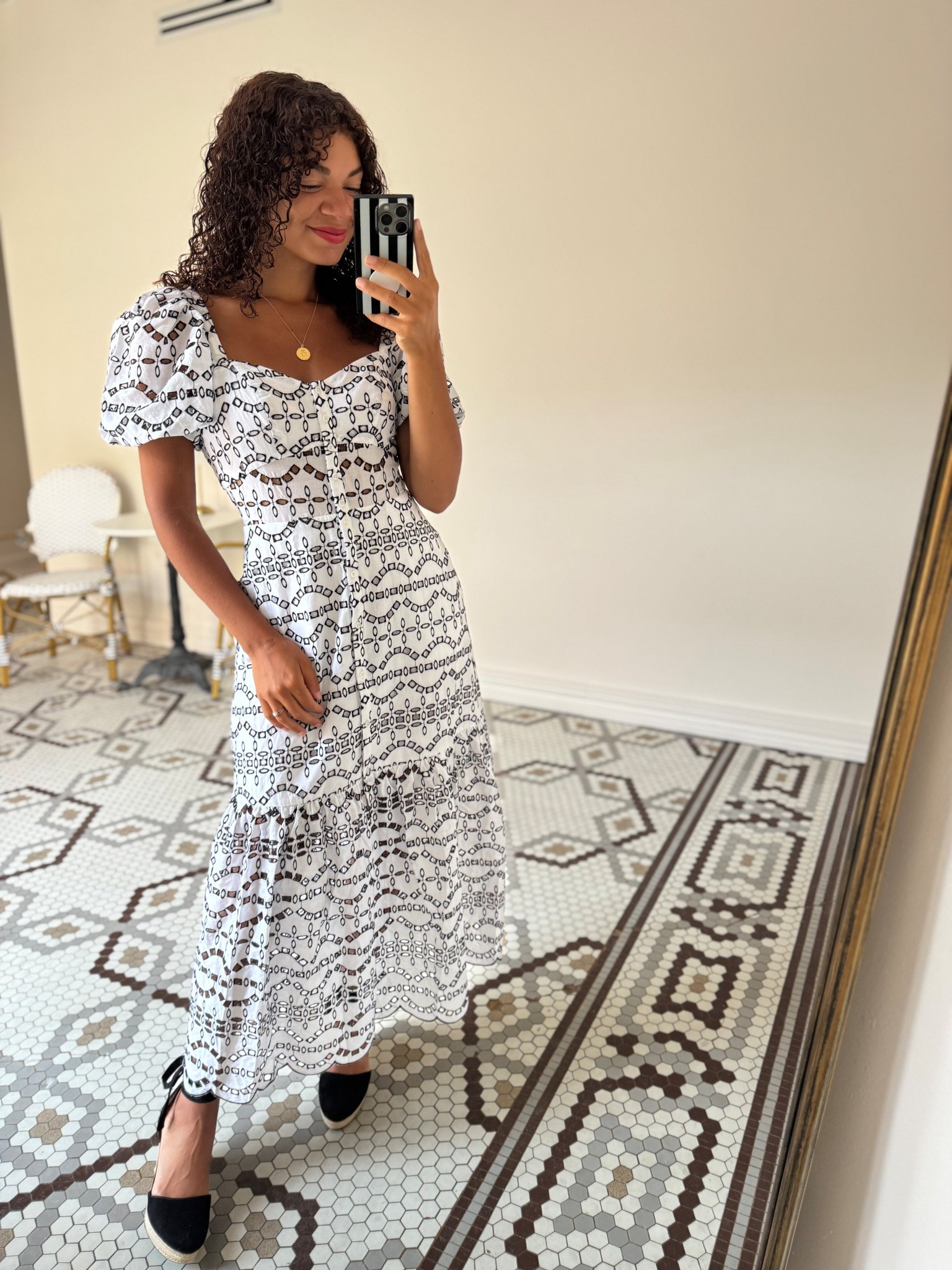 Summer style: puff sleeve eyelet midi dress, espadrille wedges, coin necklace, and gold hoops 

#LTKSummerEdit #LTKStyleTip #LTKSeasonal