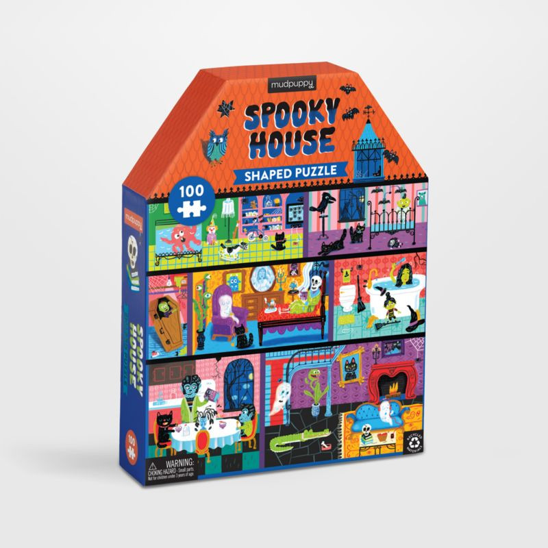 Spooky House 100-Piece Kids Halloween Puzzle + Reviews | Crate & Kids | Crate & Barrel