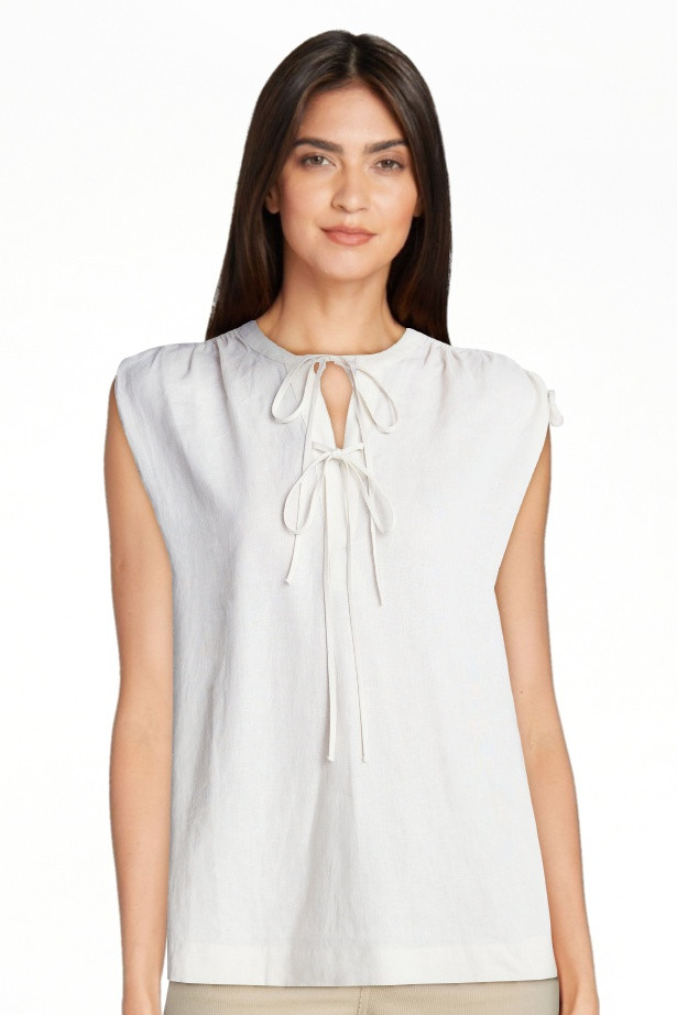 Time and Tru Women's Sleeveless Linen Tunic Top, Sizes XS-XXXL | Walmart (US)
