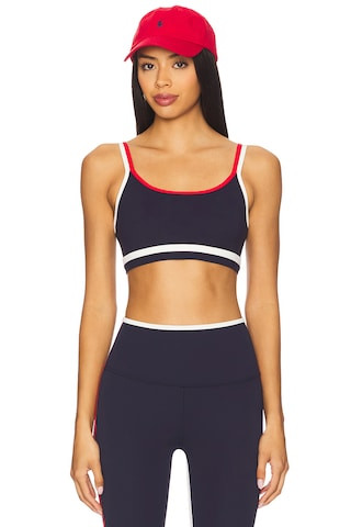 Splits59 Eva Rigor Double Strap Sports Bra in Indigo & White from Revolve.com | Revolve Clothing (Global)