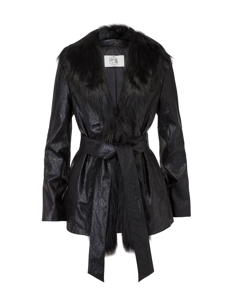 Powderpuff Vegan Ostrich & Faux Fur Coat | Saks Fifth Avenue