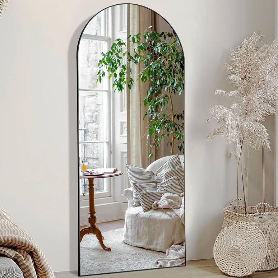 Sweetcrispy 64"x21" Arched Full Length Mirror Floor Mirror Full Body Mirror with Stand, Wall Mirr... | Amazon (US)