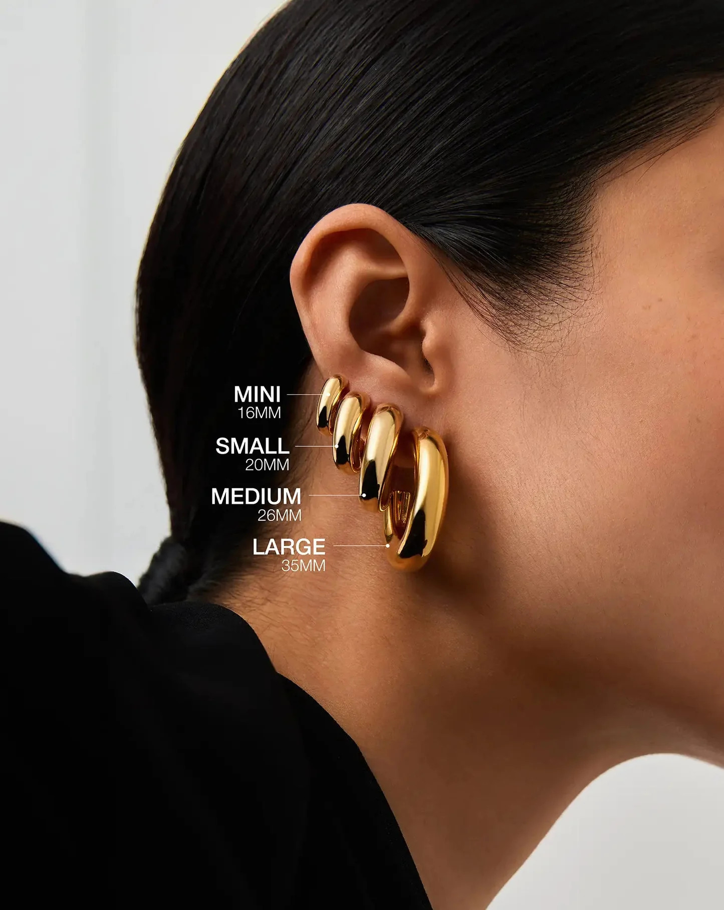 Chubby Medium Hoop Earrings | 18ct Gold Vermeil | Missoma UK | Missoma UK