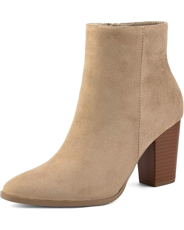 DREAM PAIRS Women's Chunky Block Heel Ankle Booties | Amazon (US)