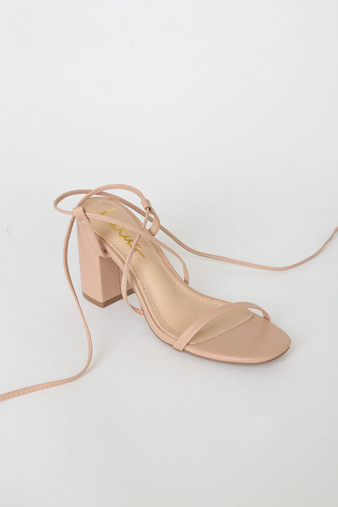 Aribaa Light Nude Lace-Up High Heel Sandals | Lulus (US)