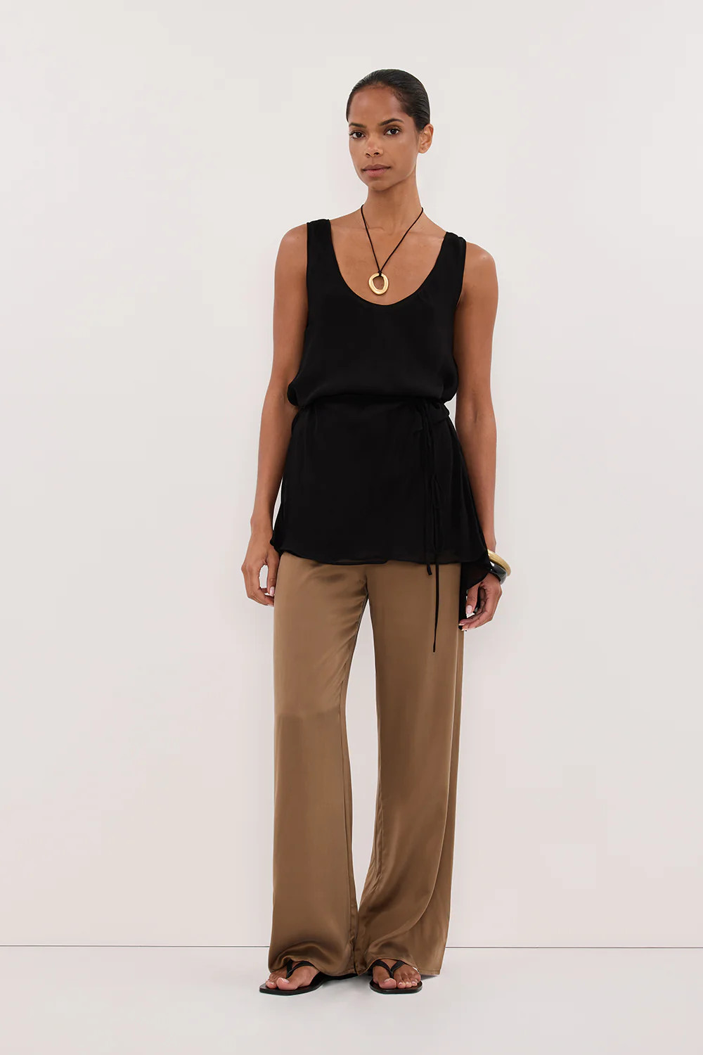 PERCY CHESTNUT SILK PANT | DISSH