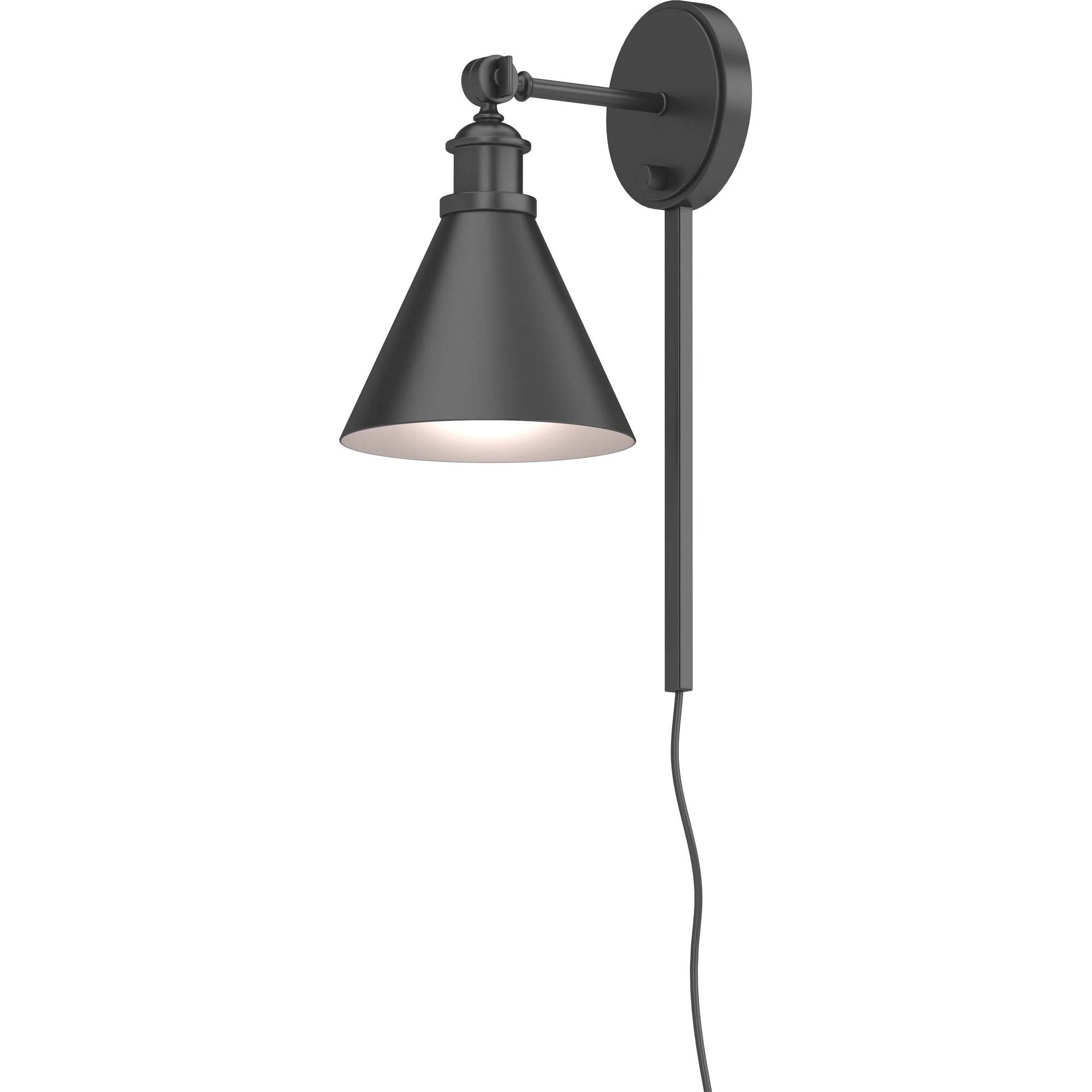 V4981 Ingresar Steel Plug-in Adjustable Armed Sconce with Rotary Style Switch | Wayfair North America