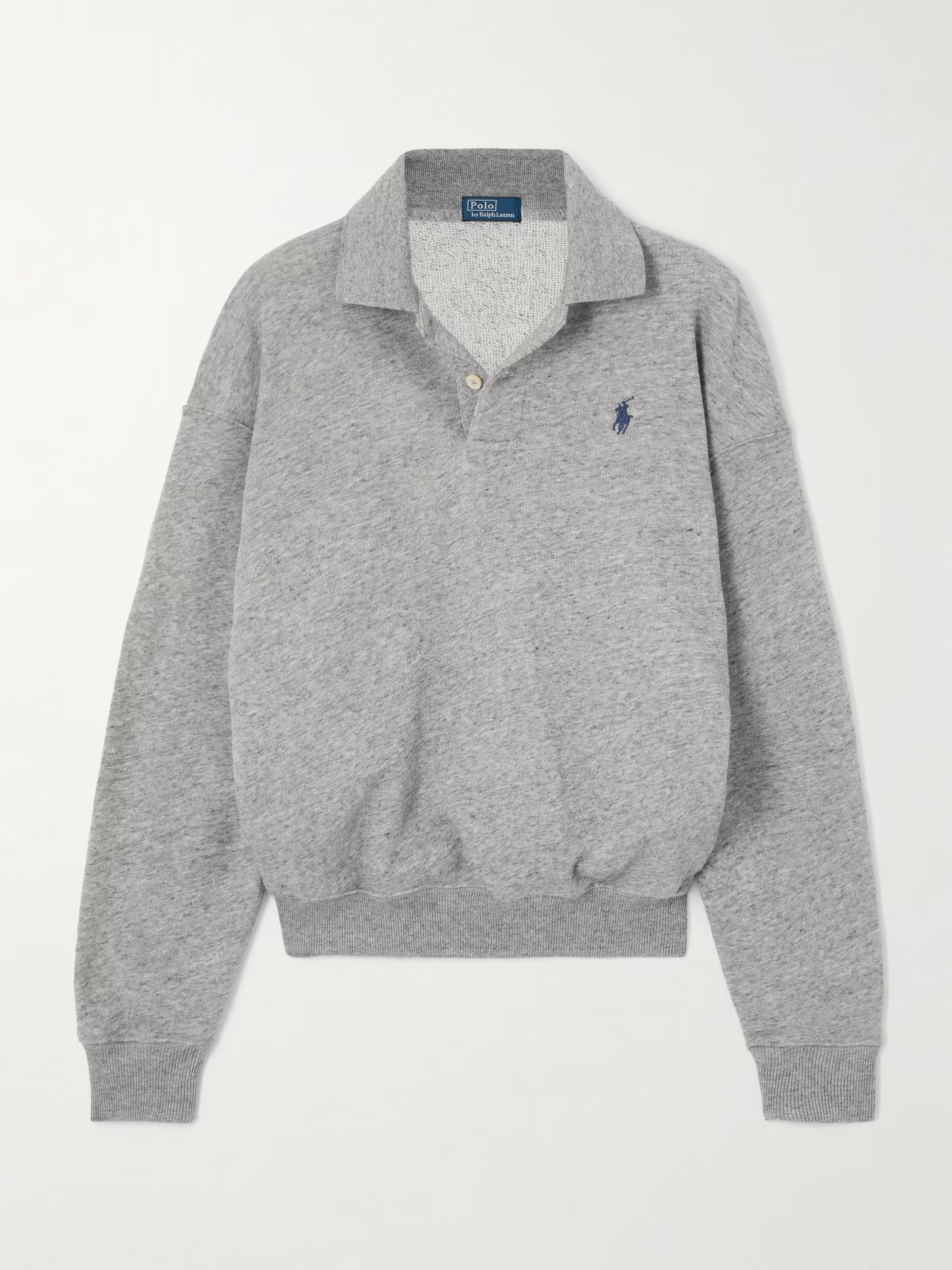 Embroidered cotton-blend jersey polo shirt | NET-A-PORTER (UK & EU)