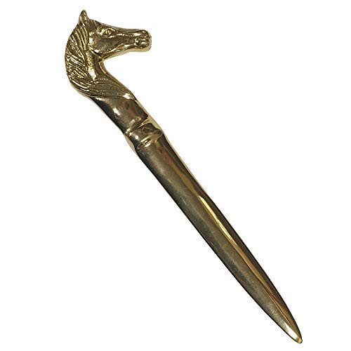 Schooner Bay Co. 6-1/4" Solid Polished Brass Horse Head Letter Opener, Antique Reproduction | Amazon (US)