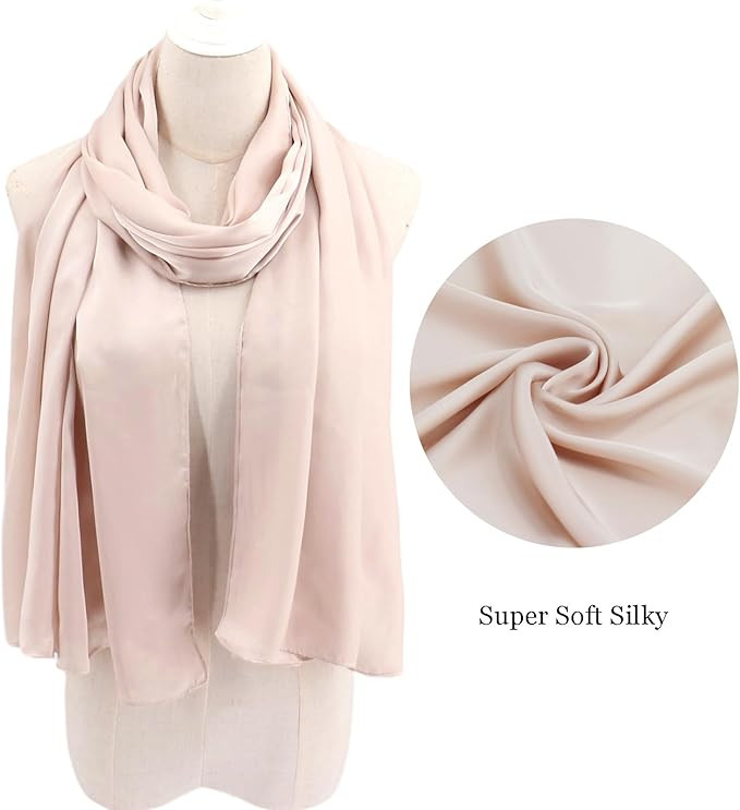vimate 100% Large Silk Feeling Scarf-Women's Fashion Long Mulberry Silk Satin Neck Scarf Sunscree... | Amazon (US)