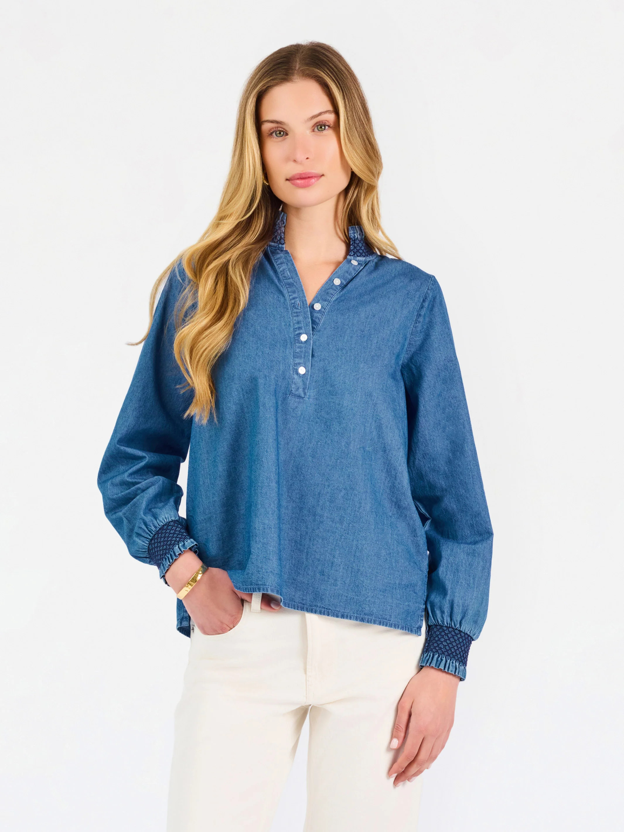 Kimberly Top | Chambray | Mary Square