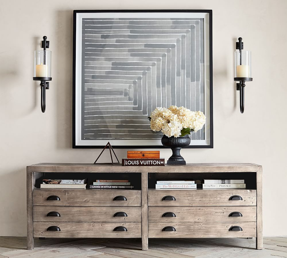 Architect's 68" Reclaimed Wood Media Console | Pottery Barn (US)