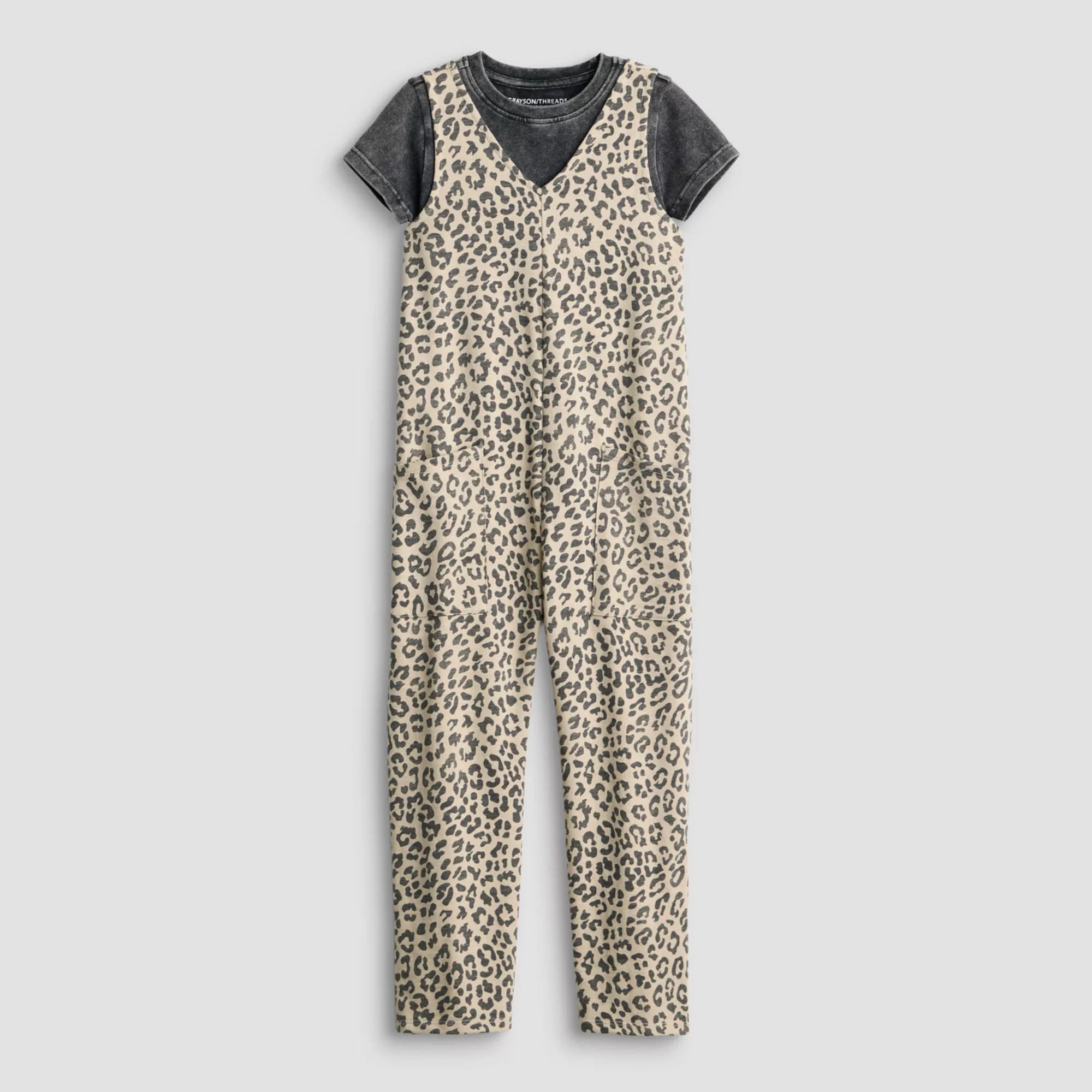 Girls 4-8 Grayson Threads Kids The Label 2-Piece T-Shirt & Leopard Jumpsuit Set | Kohl's