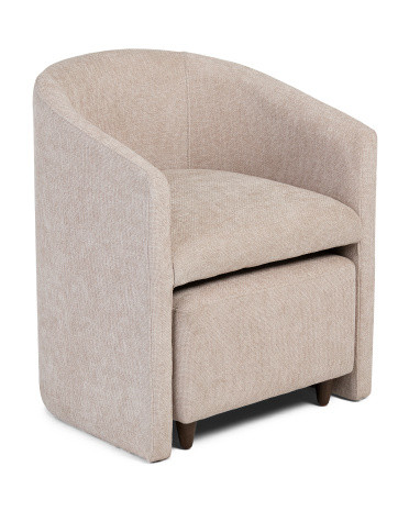 Dakota Chenille Accent Chair With Foot Stool | TJ Maxx