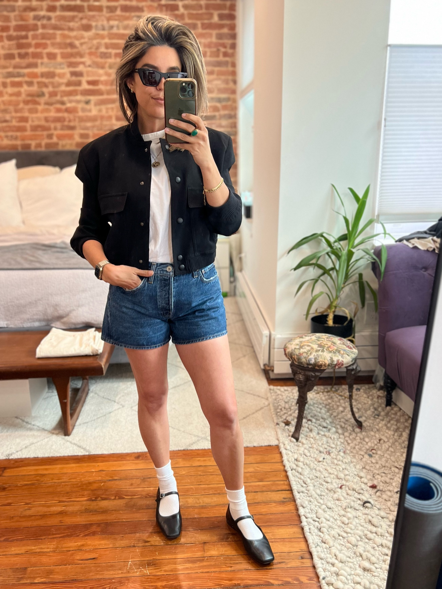 Digging the Maryjane with socks. Runs tts and so comfy! Size up in the denim shorts. I’m in a 28. 

#LTKstyletip #LTKshoecrush #LTKunder50