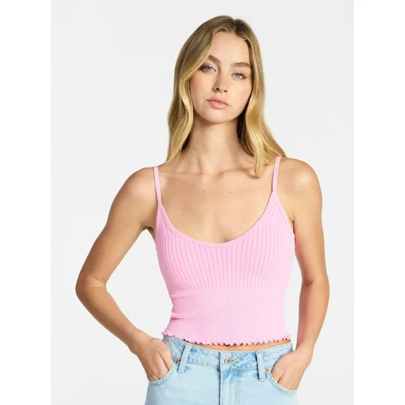 No Boundaries Seamless Scoop Neck Brami, Women’s & Women's Plus XXS-4X | Walmart (US)