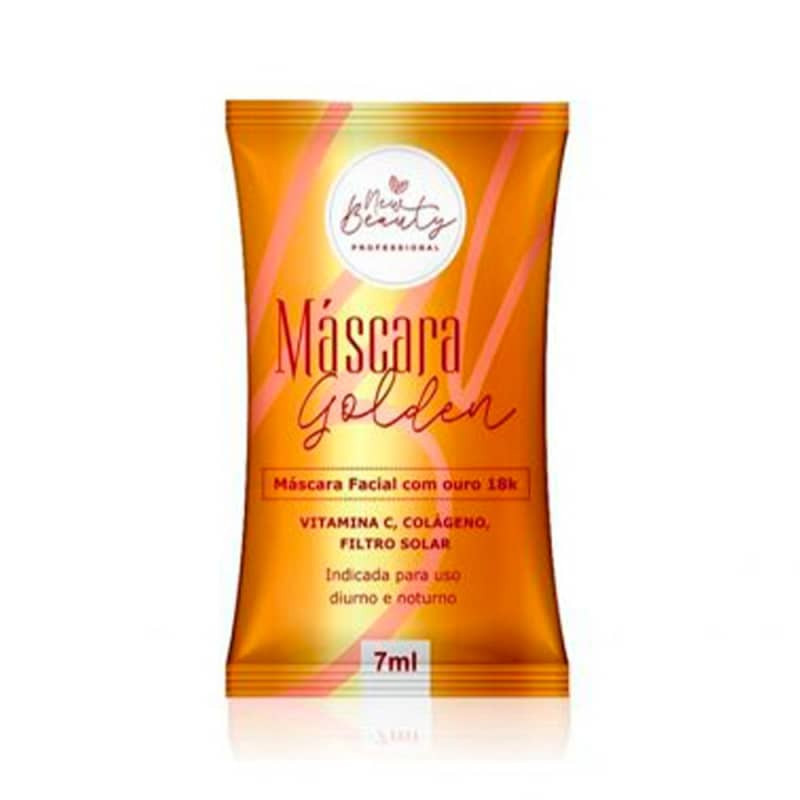 Máscara Facial New Beauty Golden Sachê 7ml | Beleza Na Web (BR)