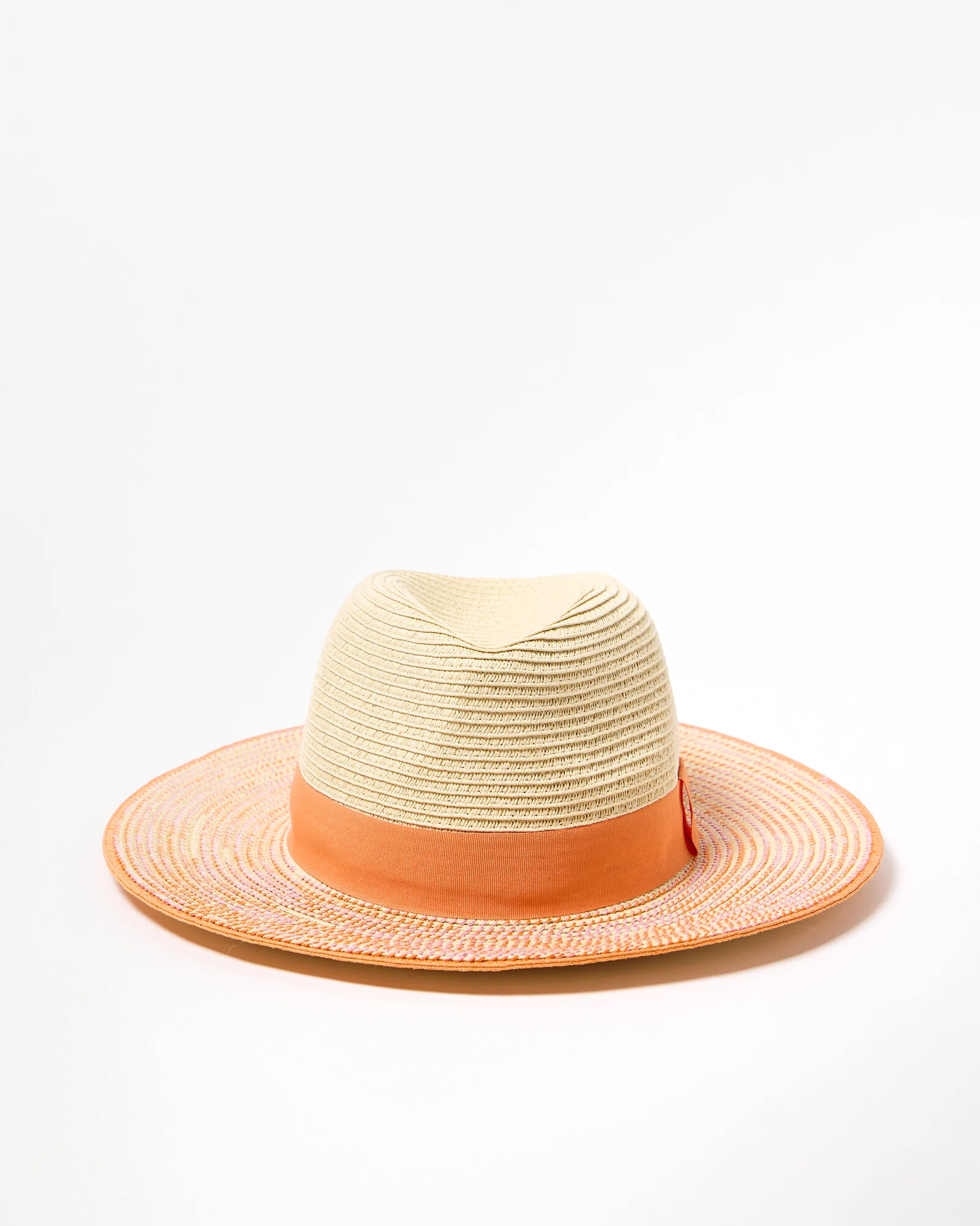 Orange & Natural Twist Bow Fedora Hat | Oliver Bonas | Oliver Bonas (Global)