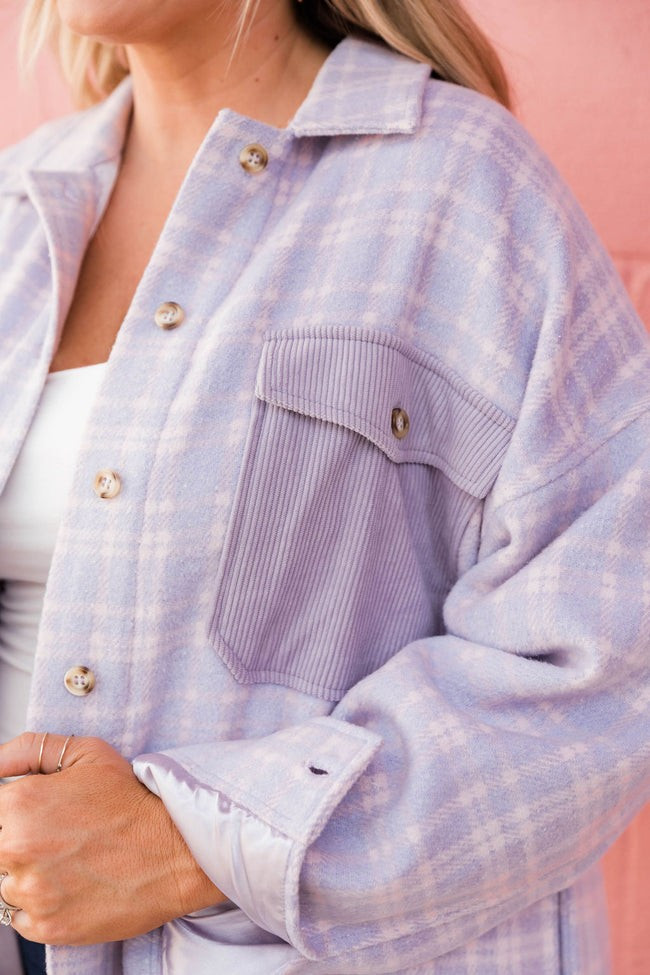 Mom Life Purple Plaid Shacket - Krista X Pink Lily | Pink Lily