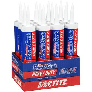 Power Grab Heavy-Duty Instant Grab 9 oz. Latex Construction Adhesive White Cartridge (12-Pack) | The Home Depot