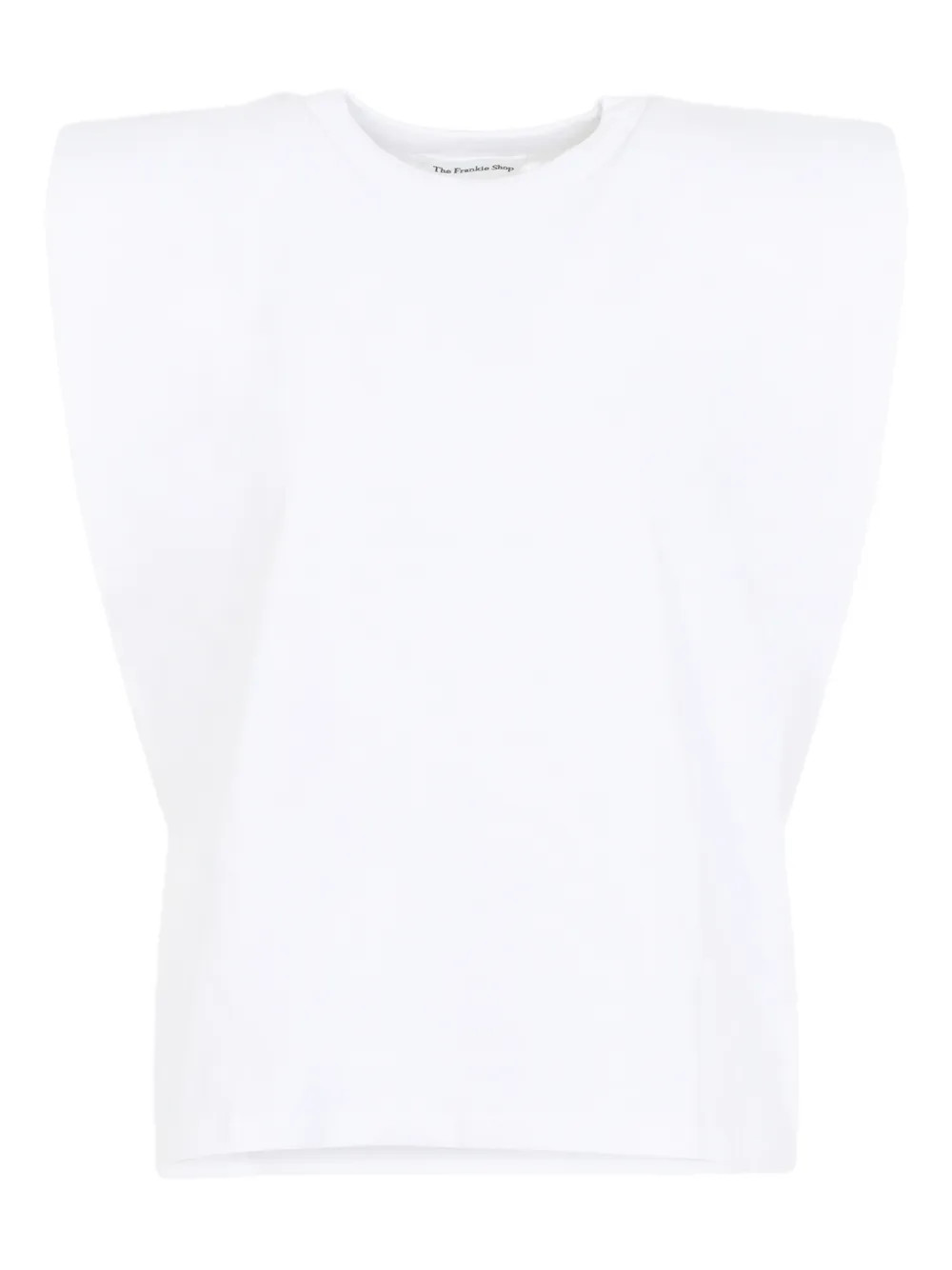The Frankie Shop padded-shoulder T-shirt | White | FARFETCH AU | Farfetch Global