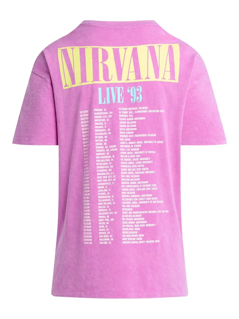 Nirvana Graphic Tee Shirt, Women's | Walmart (US)