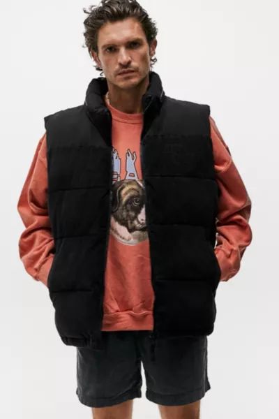 iets frans. Black Corduroy Puffer Vest | Urban Outfitters (US and RoW)