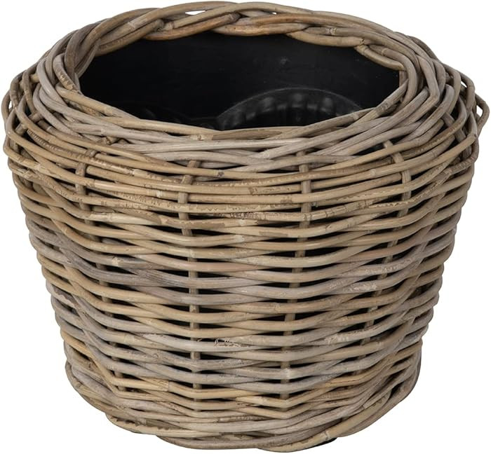 Rattan Kobo Indoor Outdoor Planter Basket with Plastic Pot Small 25-Gallon Soil Capacity | Amazon (US)