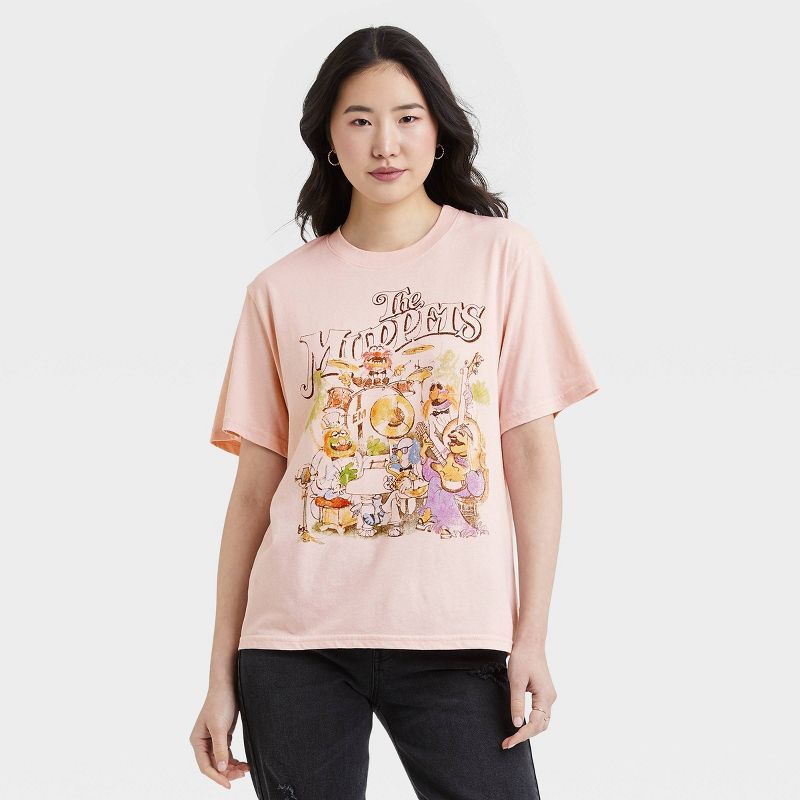 Women's The Muppets Short Sleeve Graphic T-Shirt - Pink | Target
