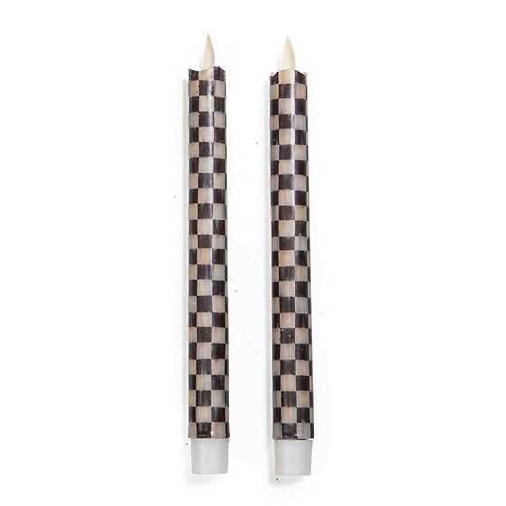 Courtly Check Flicker Dinner Candles - Set of 2 | MacKenzie-Childs