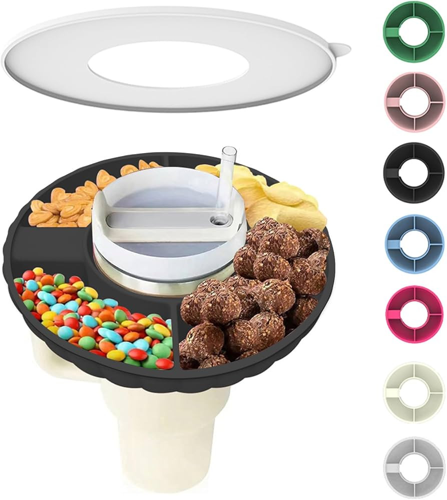 Snack Bowl for Stanley Cup, Silicone Snack Tray with Lid Compatible with Stanley Cup 30 oz, Reusa... | Amazon (US)