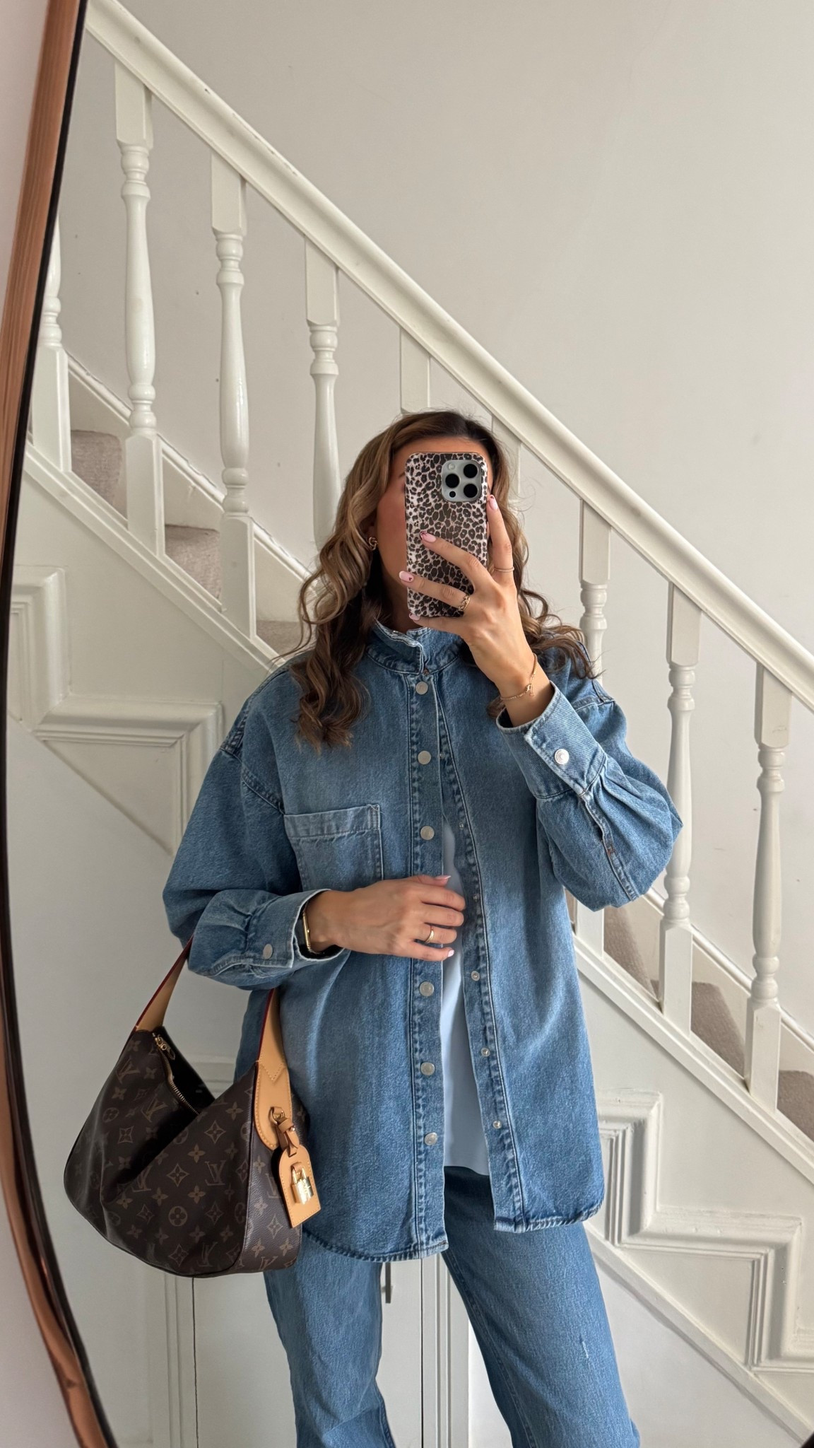 ALWAYS here for a double denim moment 🩵 This denim shirt is such amazing quality and only £16! I wear a size medium. Paired here with a bay blue oversized t shirt keeps this look really fresh and makes such a nice change from a classic white t shirt. I would suggest sizing down in the tee. I wear size XS. Layered with a trench over the top it’s the perfect pre spring outfit 🌸

#LTKspring #LTKstyletip #LTKuk