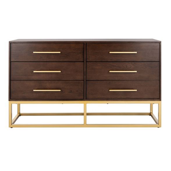 Estelle Dresser Walnut - Safavieh | Target