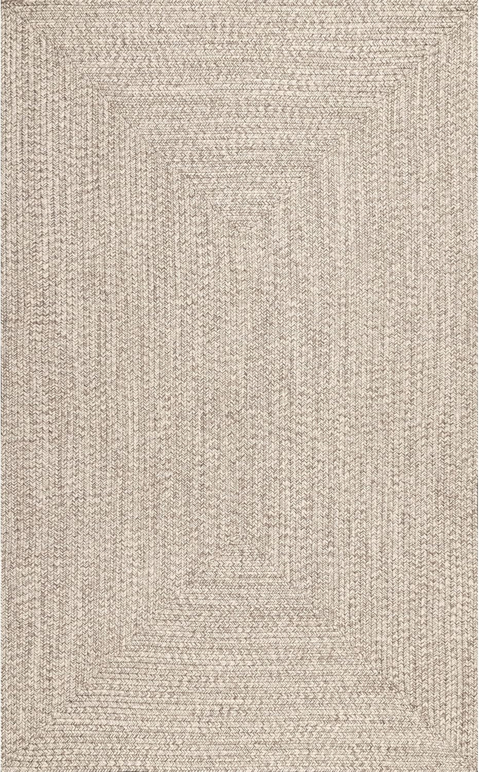 nuLOOM Wynn Braided Indoor/Outdoor Area Rug, 6' Square, Tan | Amazon (US)