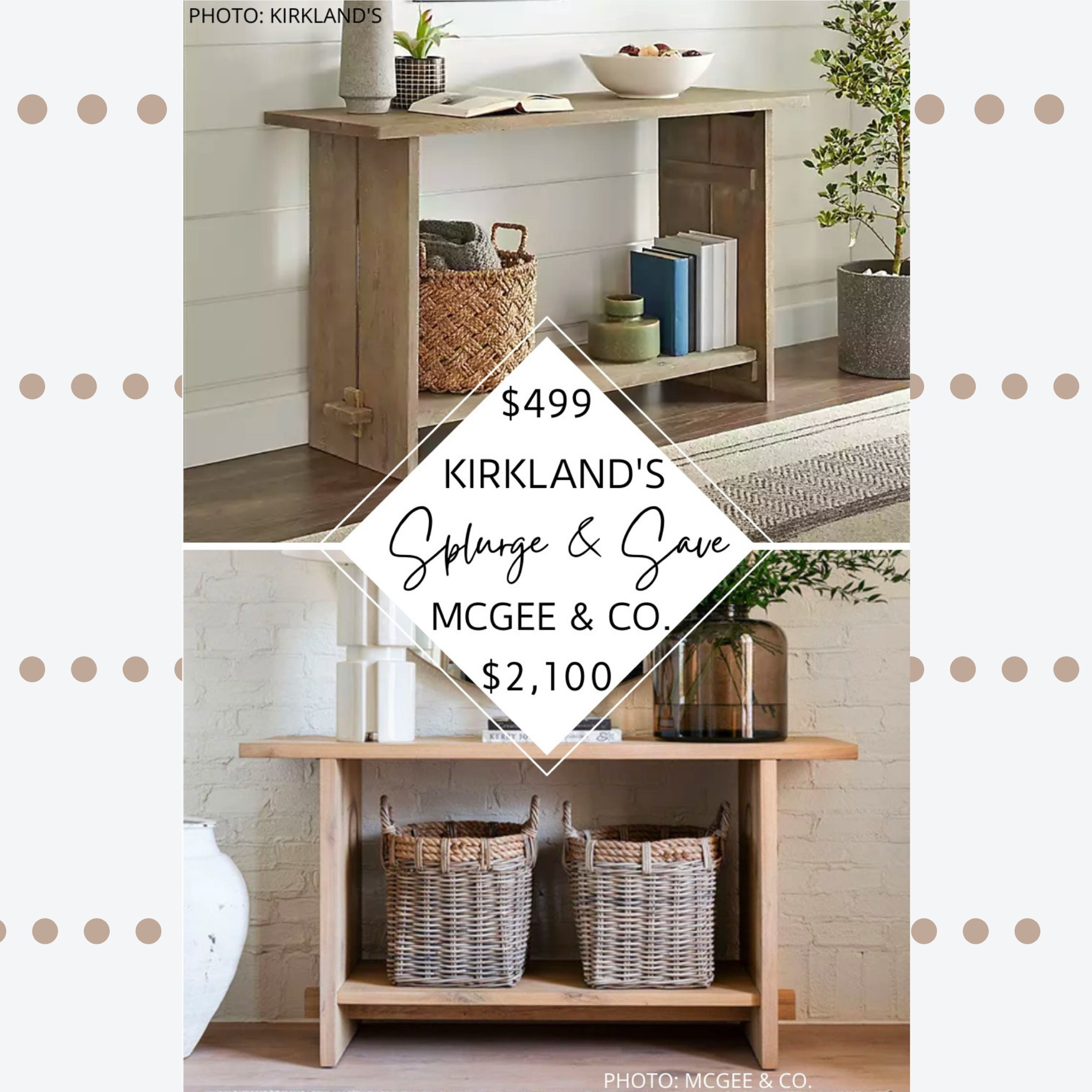 🚨Now on sale for $399!🚨This McGee and Co. Console Splurge and Save is currently on sale at Ballard Designs for $100 off! If you’re looking for a modern traditional or transitional side table or console for your entryway, this find is for you! 

#console #table #sidetable #ballarddesigns #sidetable #farmhouse #entryway #lookforless #copycat #mcgeeandco #studiomcgee #homedecor #decor #livingroom.  McGee and Co. dupe. Studio McGee dupe. Look for less. McGee and Co. Eileen Console Table dupe.  Modern traditional home decor.  Transitional home decor.  Affordable furniture. Wood side table.  Wood console table.  Farmhouse entryway.  Farmhouse console table. #dupe 

#LTKhome #LTKsalealert #LTKSale