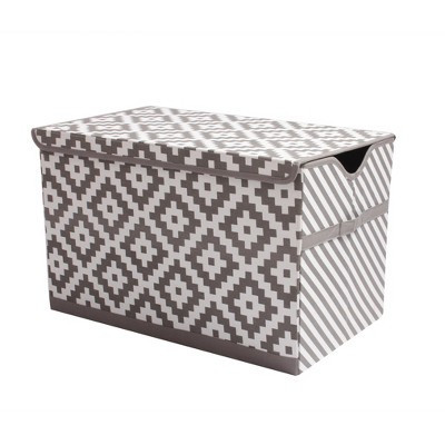 Bacati - Love Gray/white Storage Toy Chest | Target