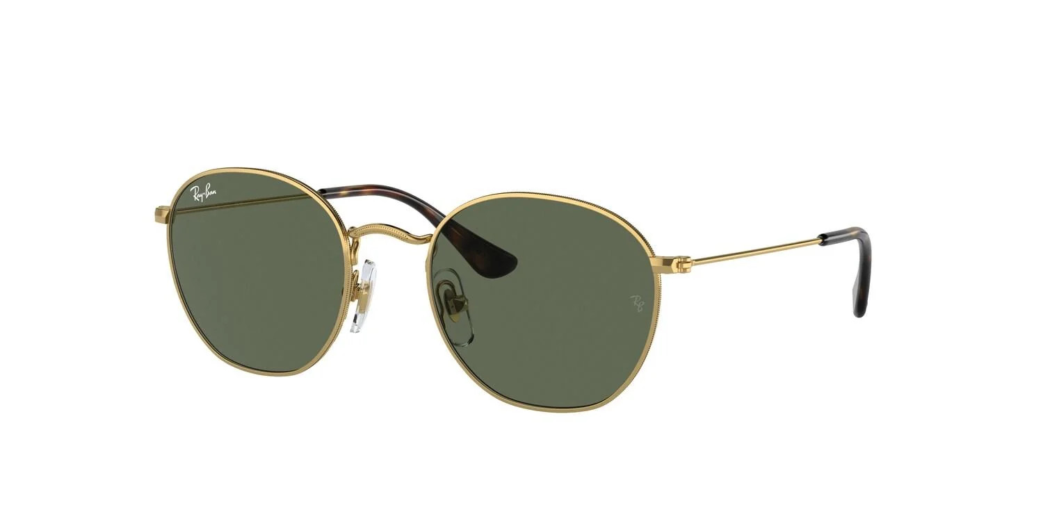 Ray-Ban Kids Rob 0RJ9572S Sunglasses 223/71 - Gold - Dark Green Unisex Irregular | Designer Optics