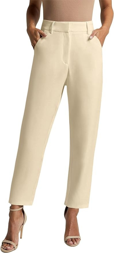 NIMIN High Waisted Dress Work Pants for Women Office Business Casual Trousers with Pockets 2025 (... | Amazon (US)