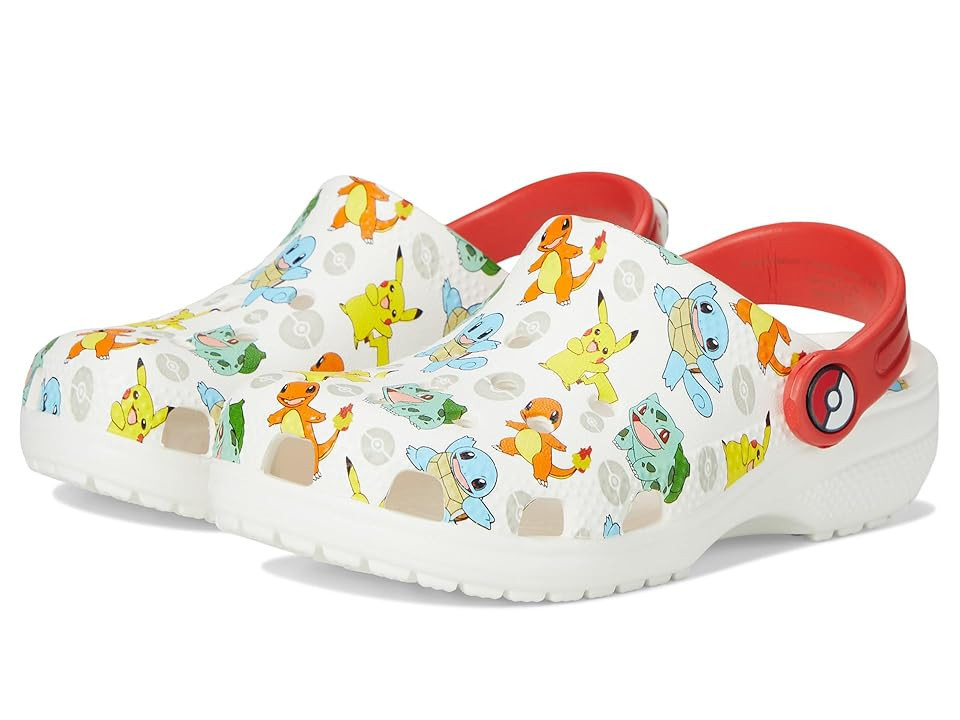 Crocs Kids Classic Pokemon Clog (Little Kid/Big Kid) Kid's Shoes White/Multi : 6 Big Kid M, Vinyl/EVA | Zappos