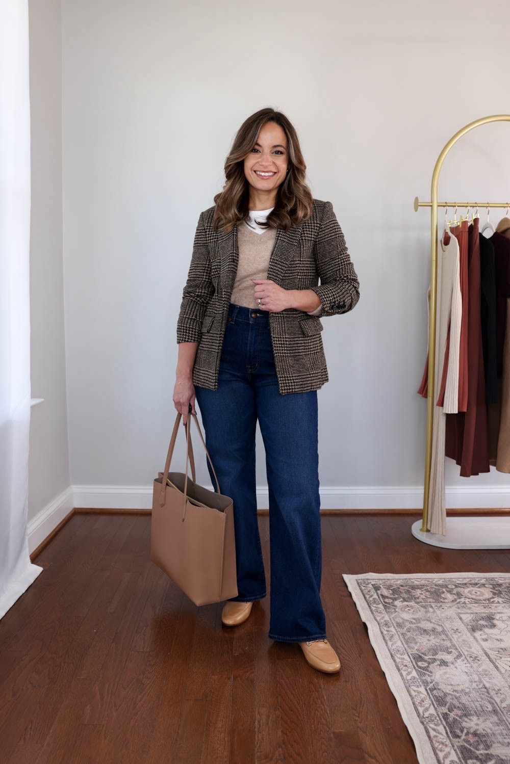 The 2025 fall workwear capsule series: five outfits for work with jeans! 


V neck sweater (Quince): xs in oatmeal 
White long sleeve top (Quince): xs 
Plaid blazer (BR Factory): petite 00 
Wide leg jeans (Madewell): petite 24 in pipestone wash / 10.5” rise / 28” inseam 

My measurements for reference: I’m 4’10” and 105lbs. My bust, waist, and hip measurement is 32”, 24”, and 36”.

#LTKPetite #LTKWorkwear