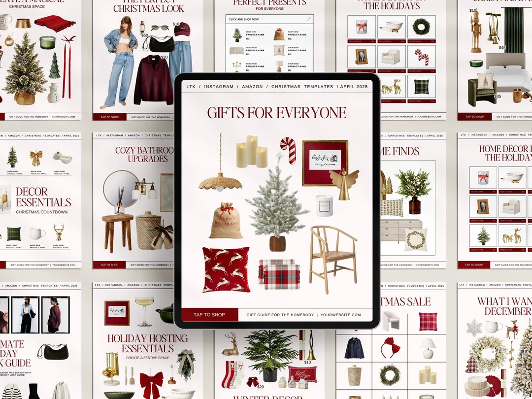 40 Canva Christmas LTK Template, Christmas Instagram LTK Canva Template , Editable Ltk Gift Guide... | Etsy (US)