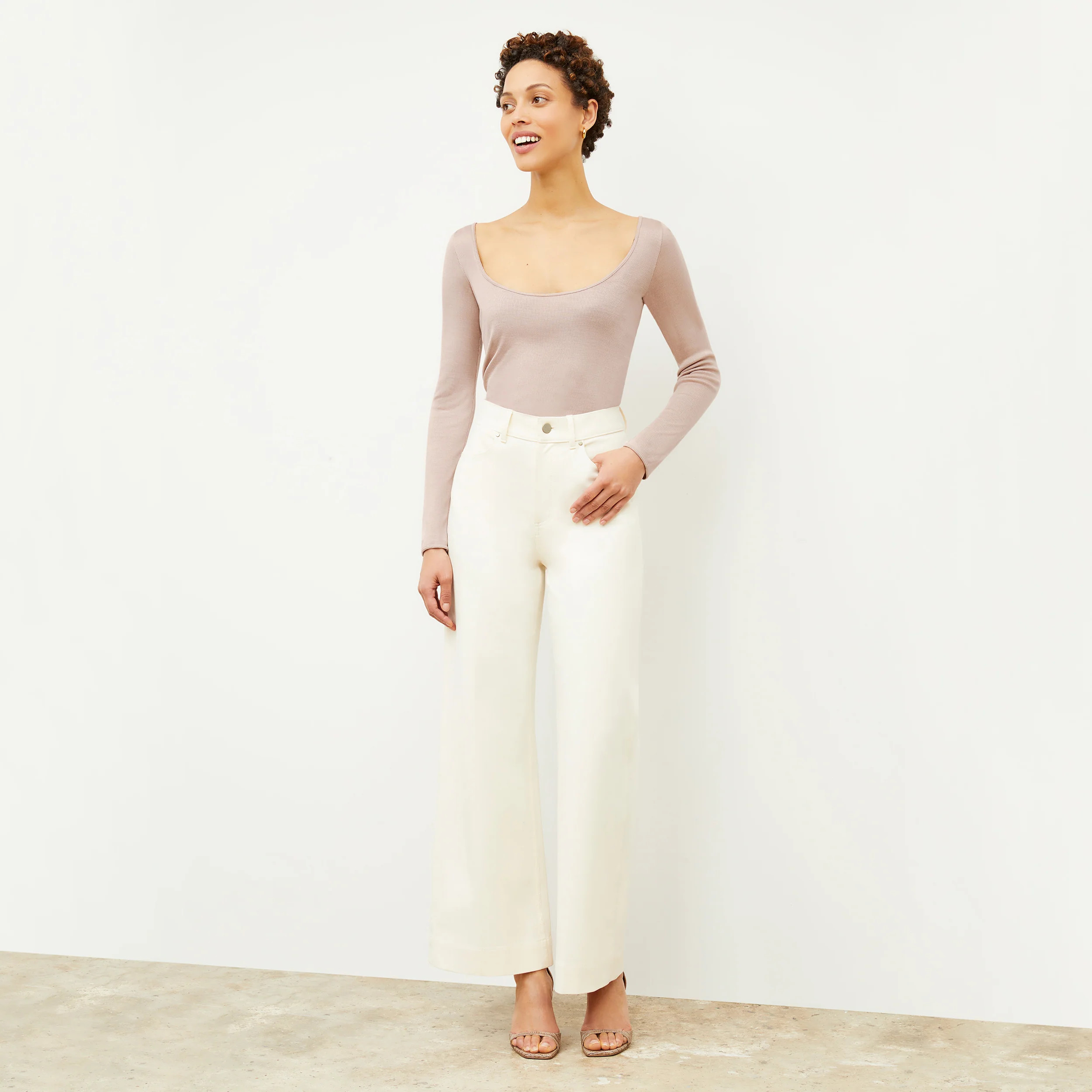 Meg Top - Ribbed Silk Jersey :: Blush | MM LaFleur