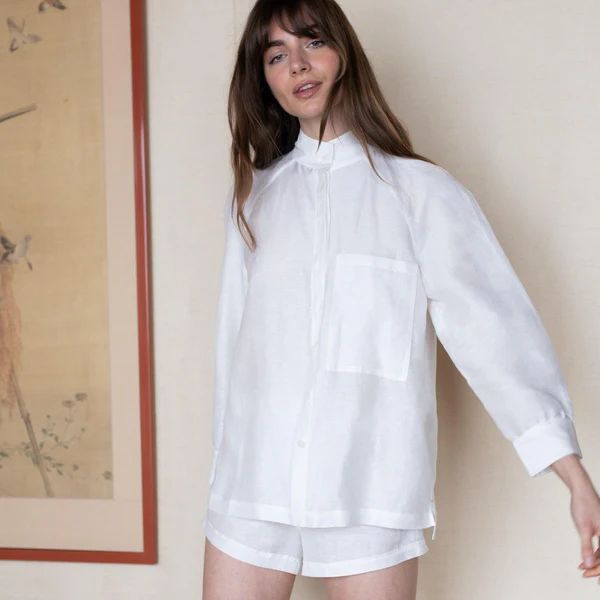 Resort Linen Silk Shirt Set | Lunya