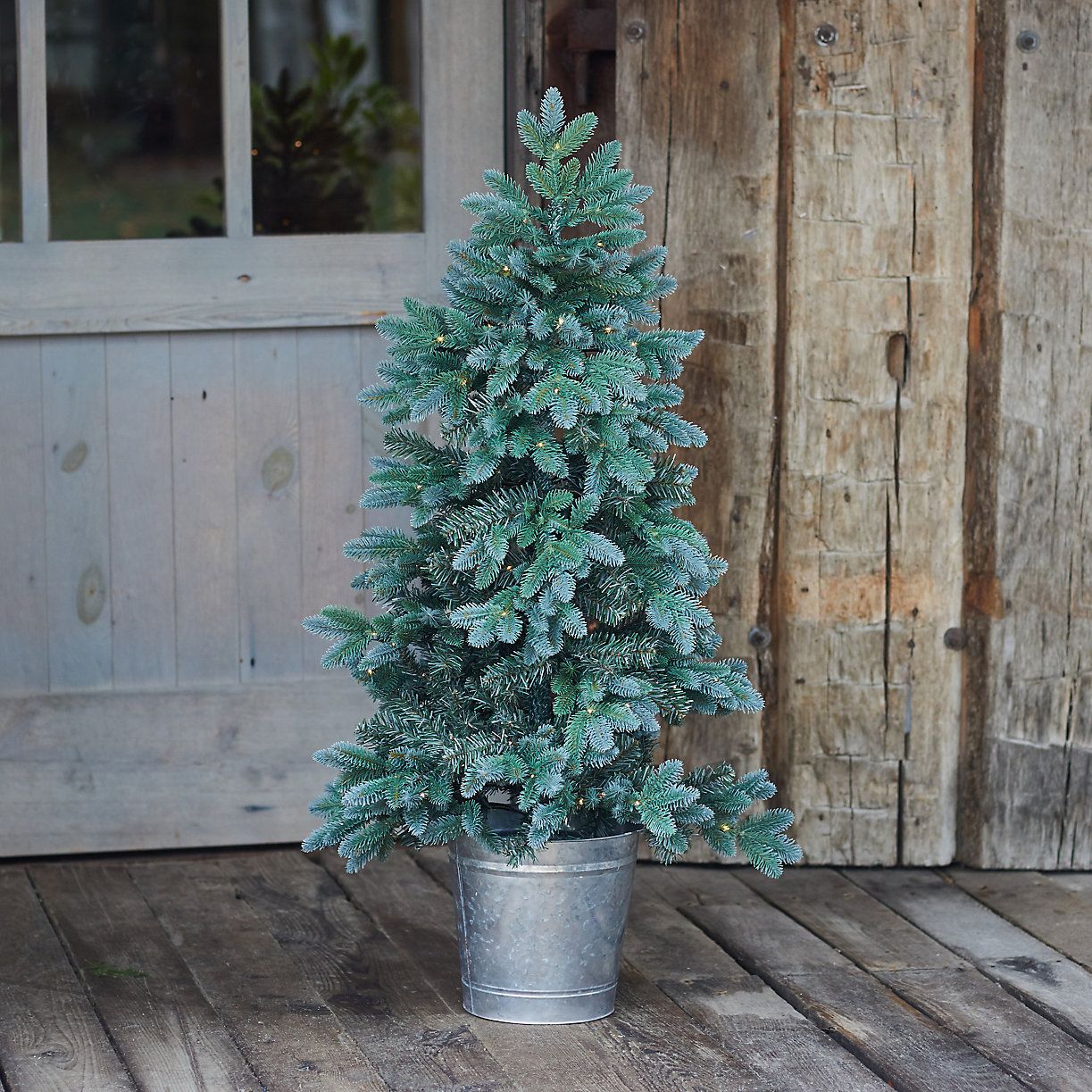 Faux Pre-lit LED Trondheim Potted Tabletop Tree | Terrain