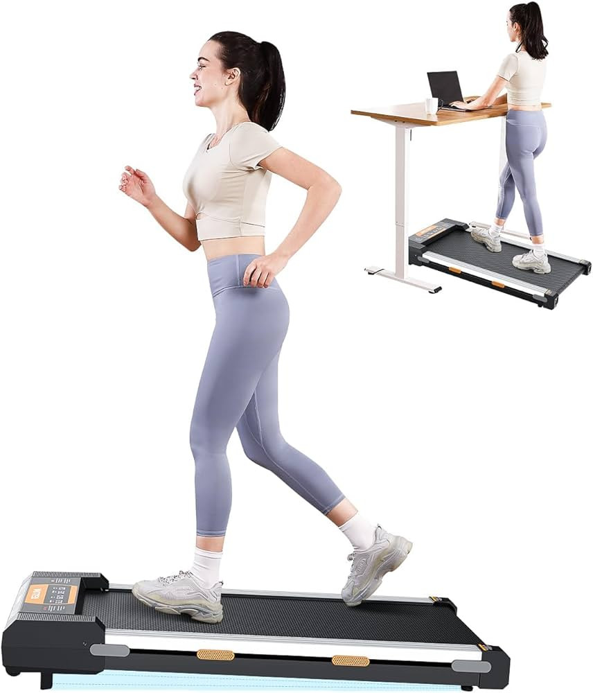 Walking Pad Treadmill with Incline Under Desk Treadmill, 2 in 1 Portable Compact Treadmill for Ho... | Amazon (US)