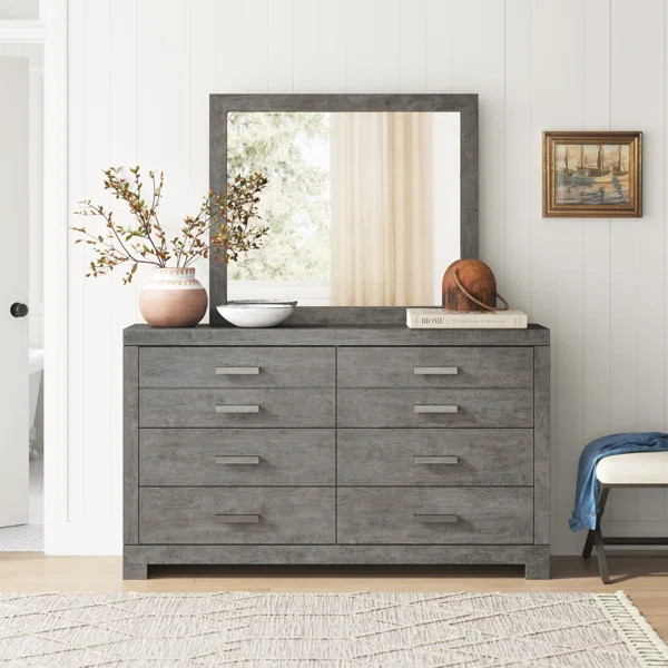 Brorfelde 6 Drawer Double Dresser with Mirror | Wayfair North America