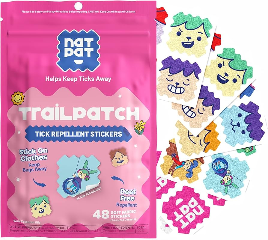 NATPAT TrailPatch Tick Repellent Stickers for Kids - All Natural Chemical Free Outdoor Bug Patch ... | Amazon (US)